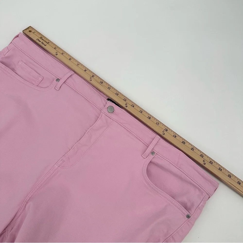 NYDJ JEANS Curves 360 Women’s 26 Pink Slim Straight Ankle Stretch CFOZ2637